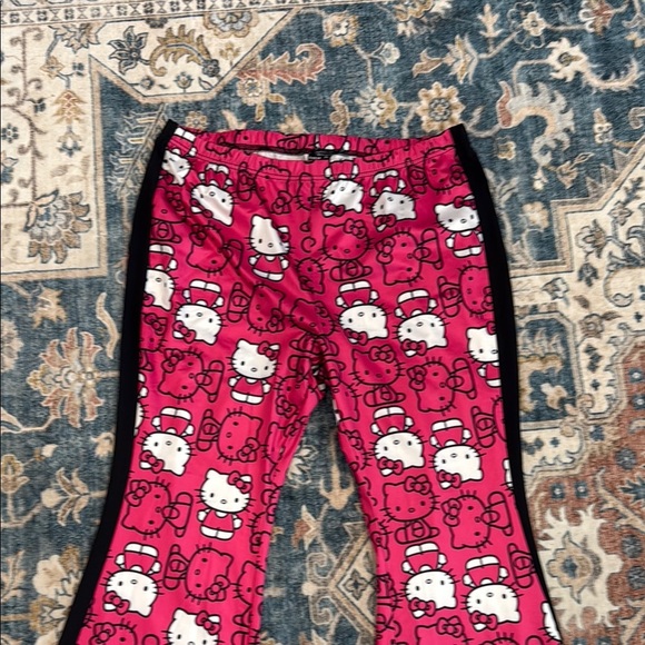 SHEIN 3XL Fuchsia Hello Kitty Lounge Flare Pants - Picture 5 of 14